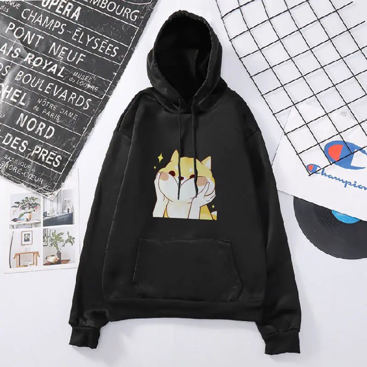 Korean Style Loose Fit Hooded Sweater