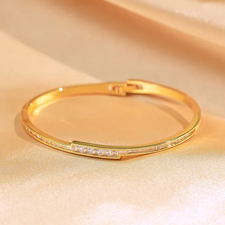 18k Gold Plated Stylish Zircon Bracelet for Women