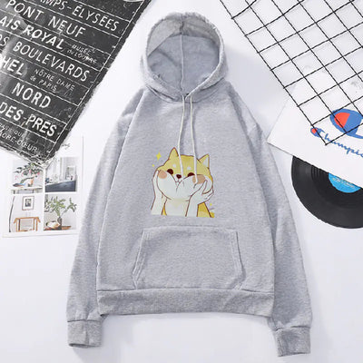 Korean Style Loose Fit Hooded Sweater