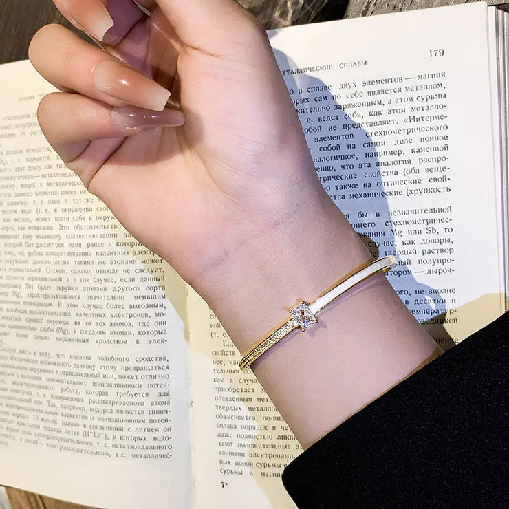18k Gold Plated Stylish Zircon Bracelet for Women